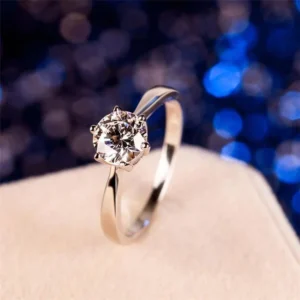 Korean Simple Best Selling Ladies Engagement Diamond Ring Sterling Zir